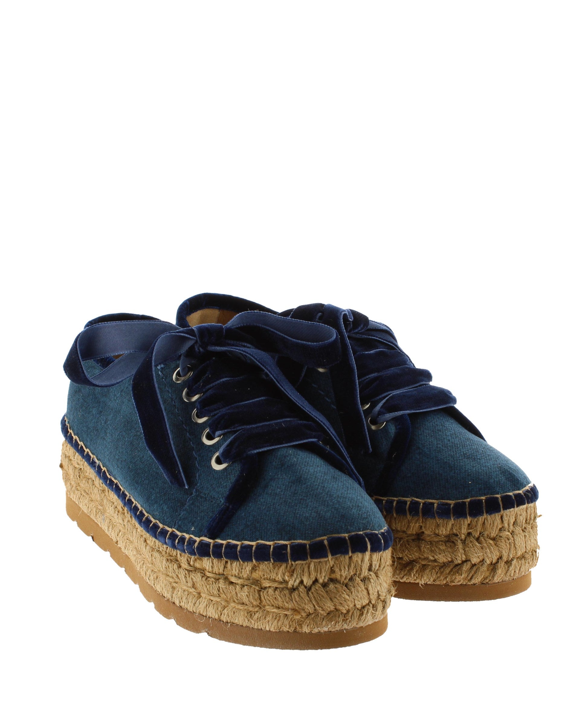 Navy velvet sports shoe at Merce Doble