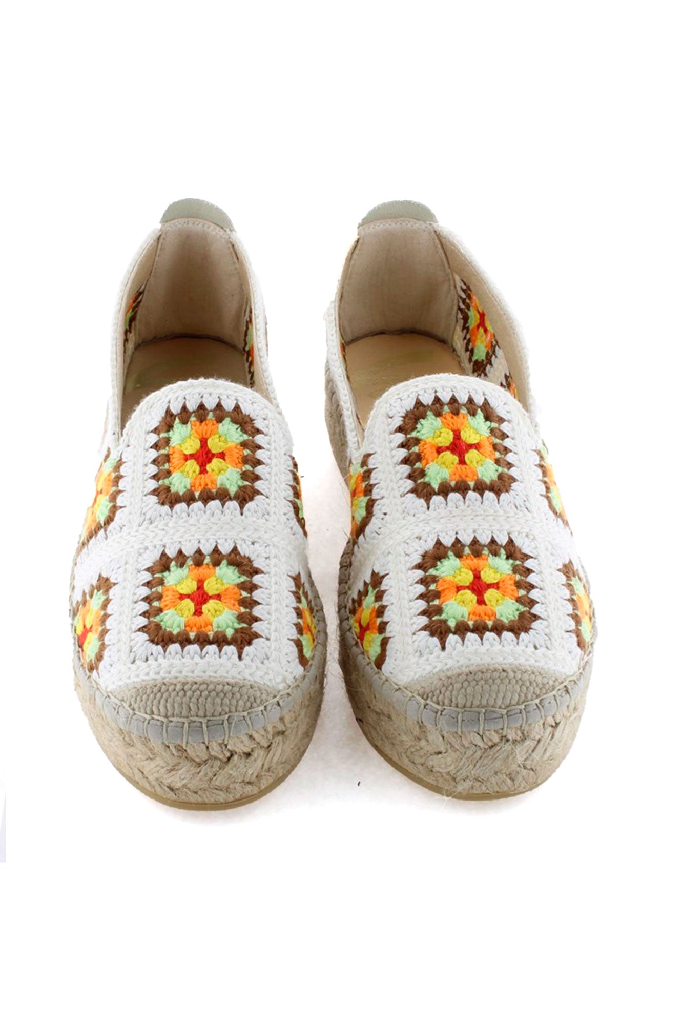 Slippers crochet apricot Merce Doble