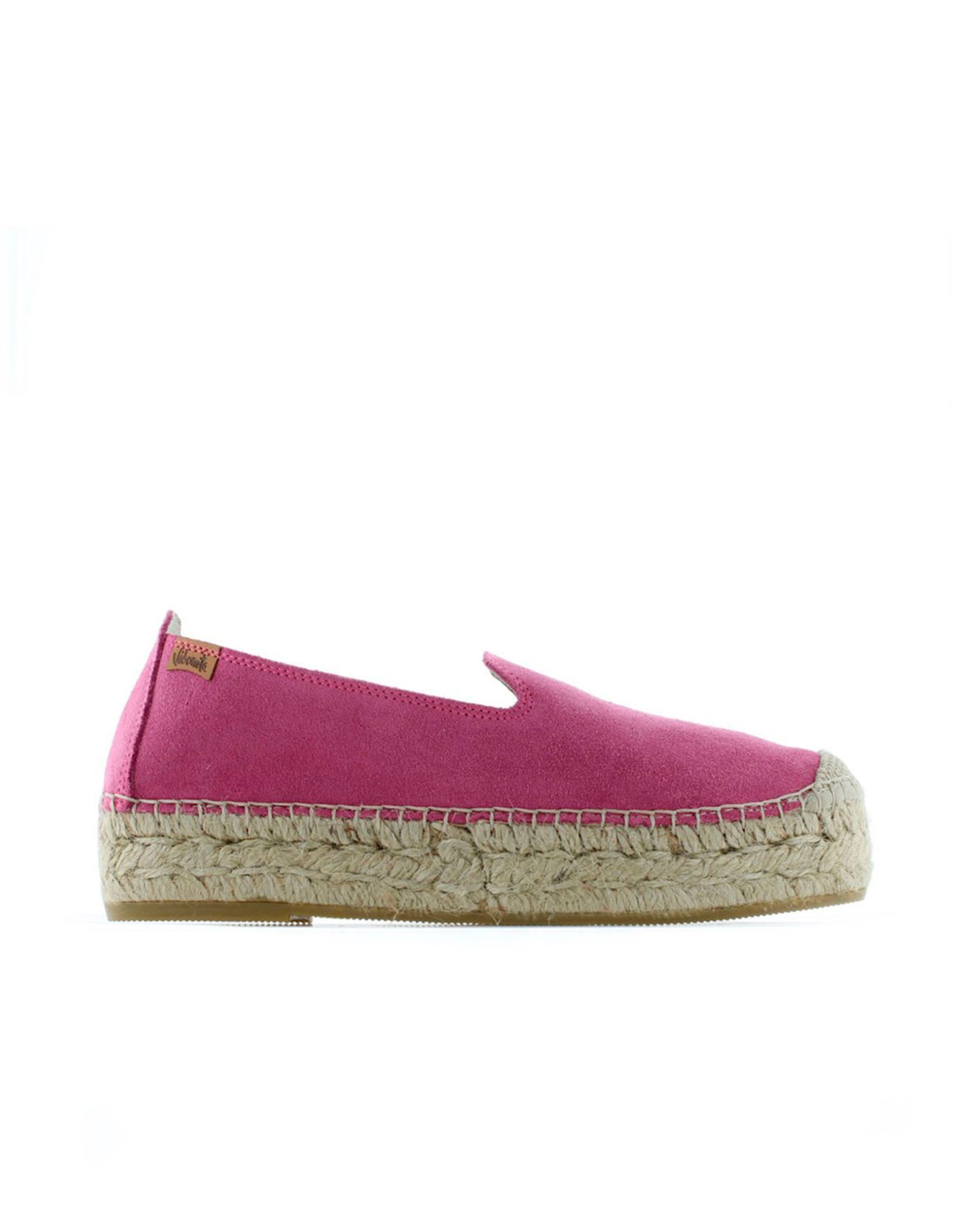 Slipper en serraje fuxia Merce Doble