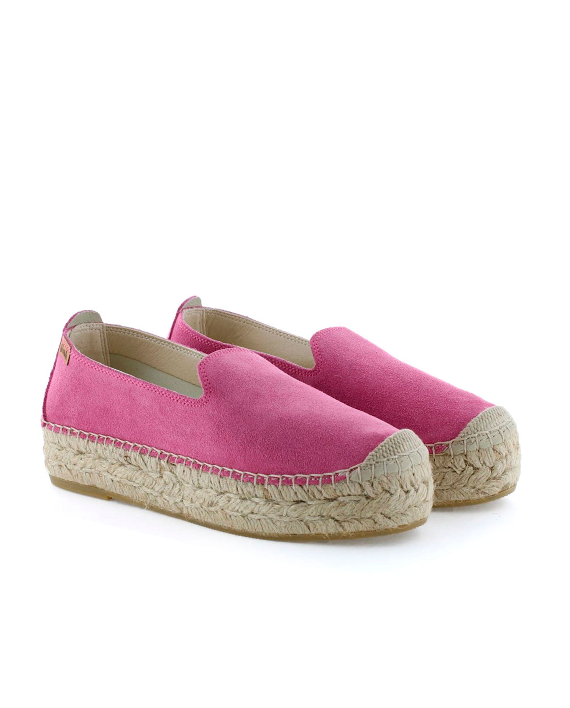 Slipper en serraje fuxia Merce Doble