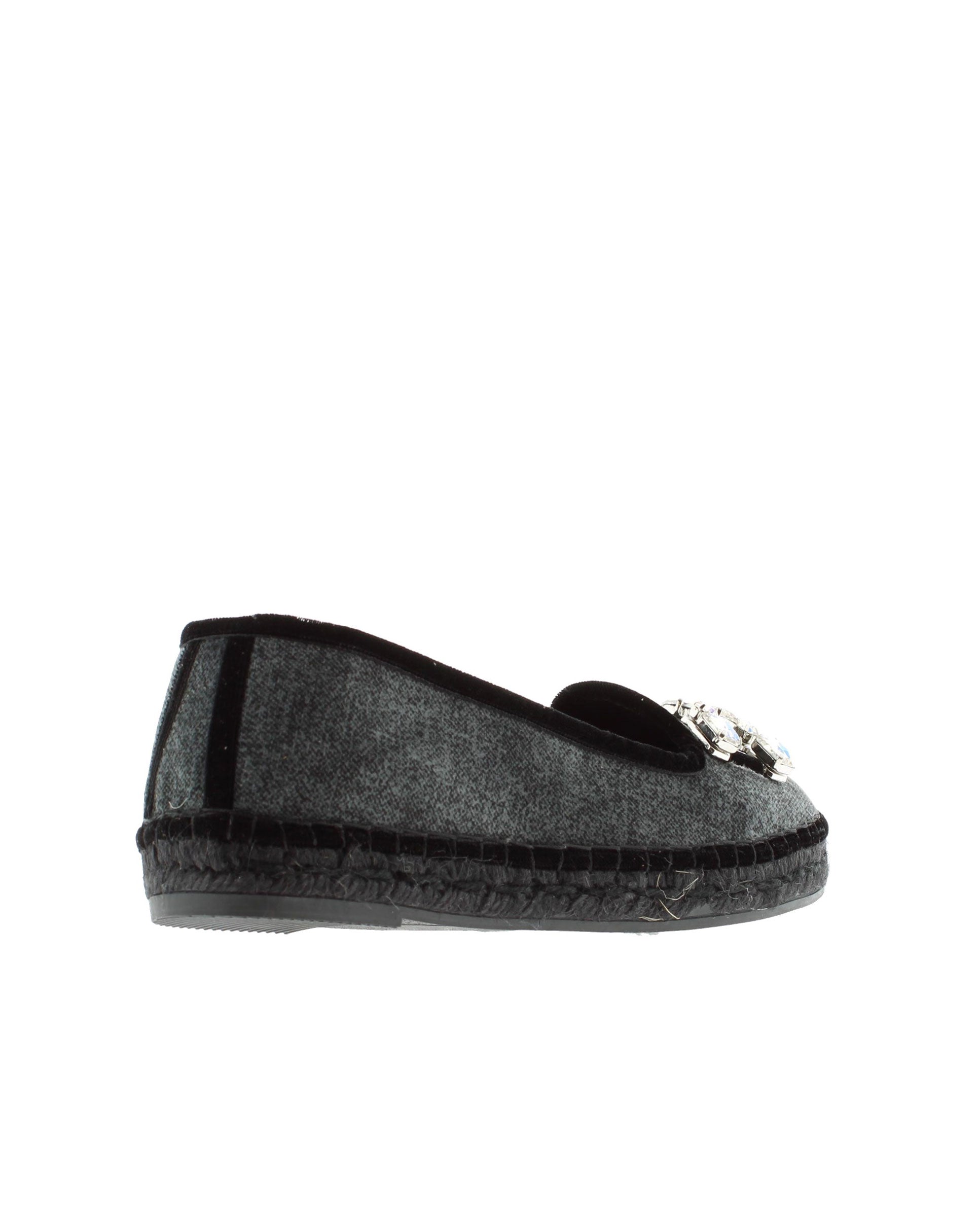 Slipper adorno en terciopelo negro Pitiusa