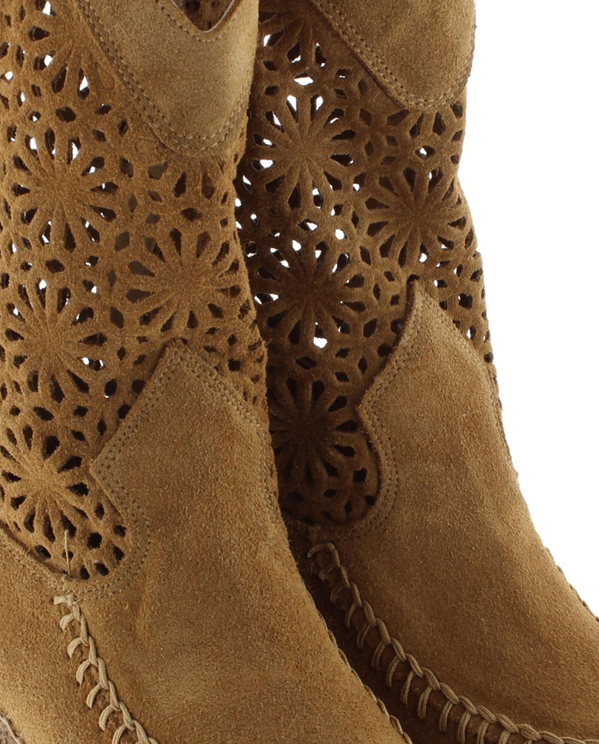 Tilo 5 openwork suede leather boot