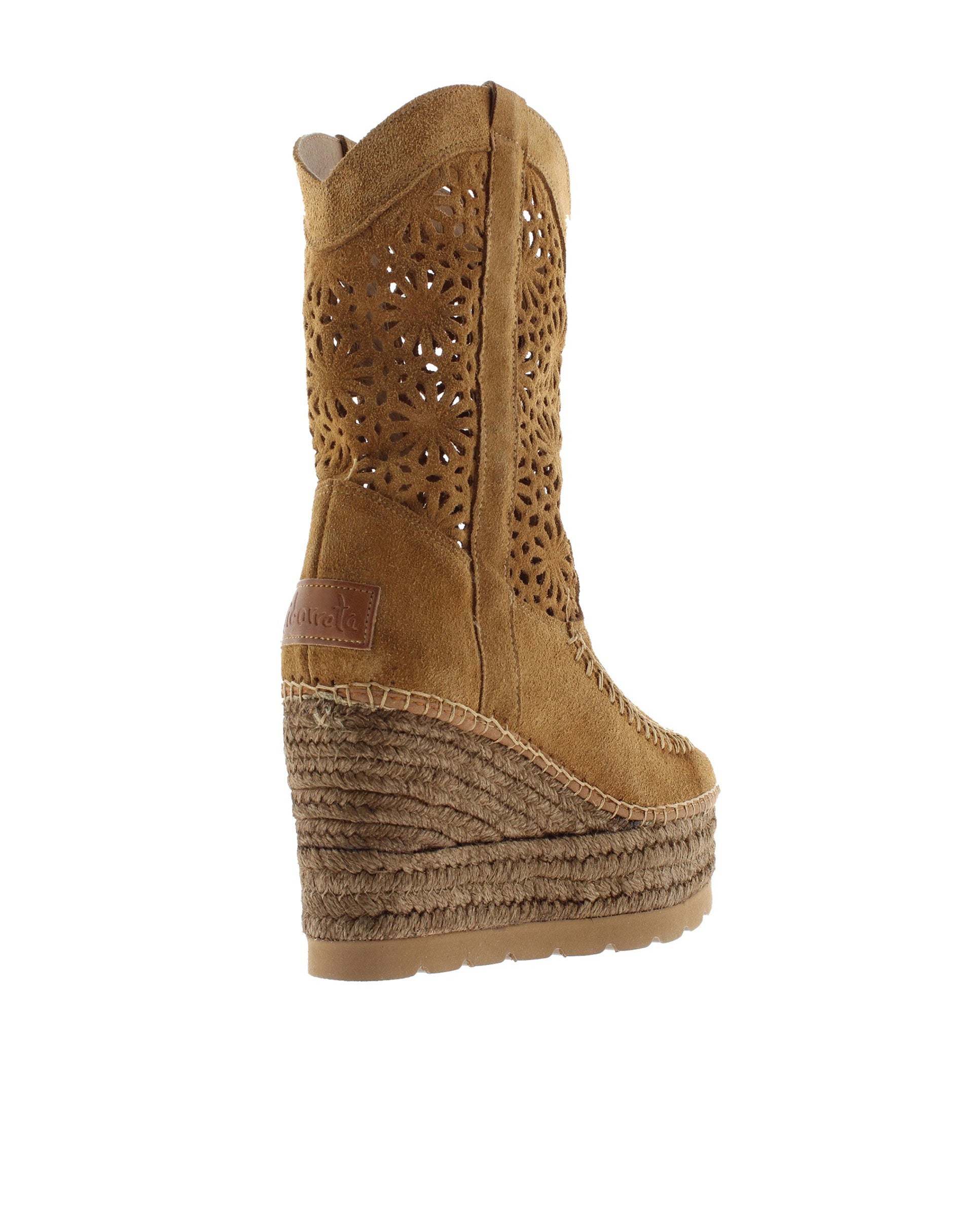 Tilo 5 openwork suede leather boot