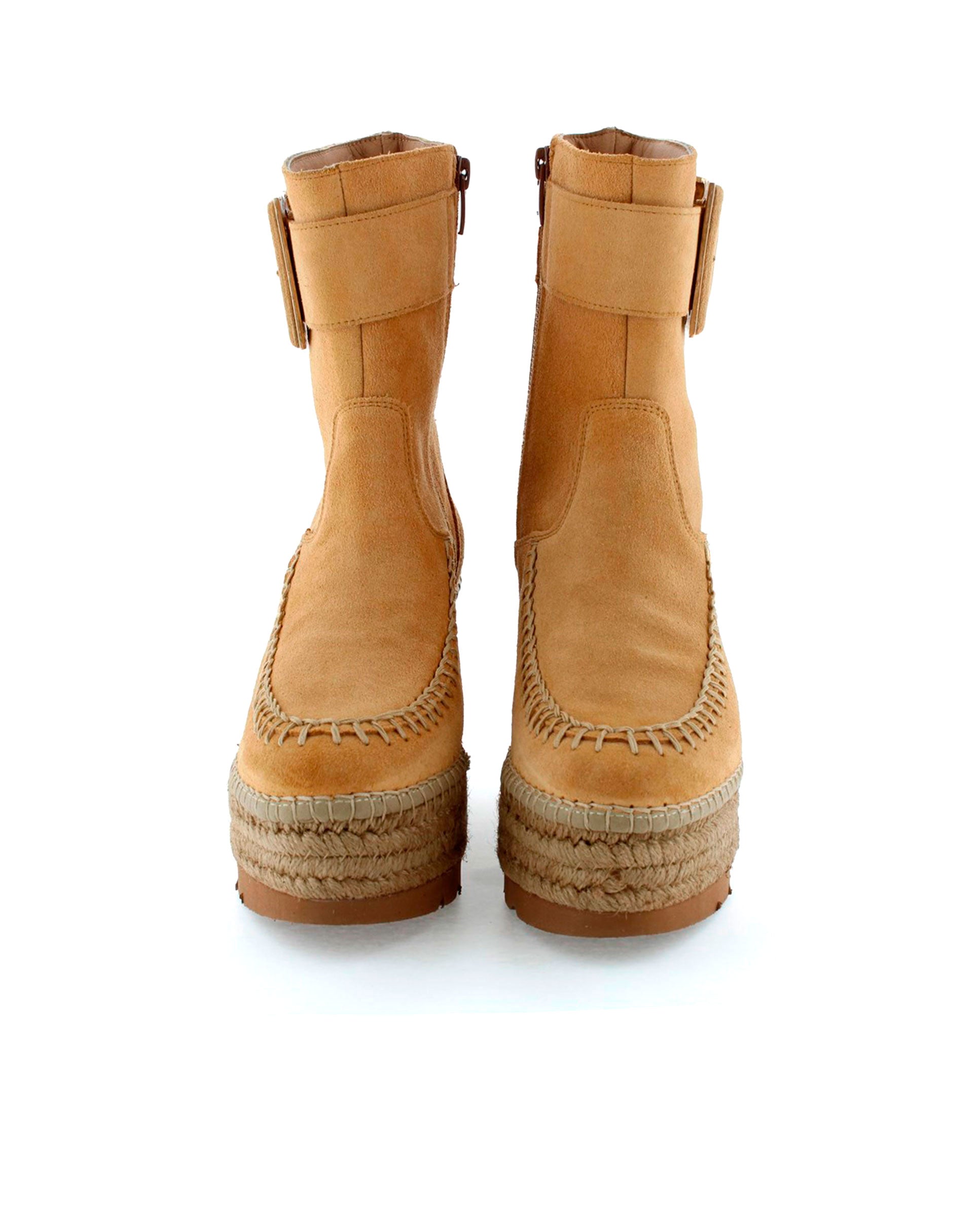 Botin hebilla en serraje camel Tilo 5