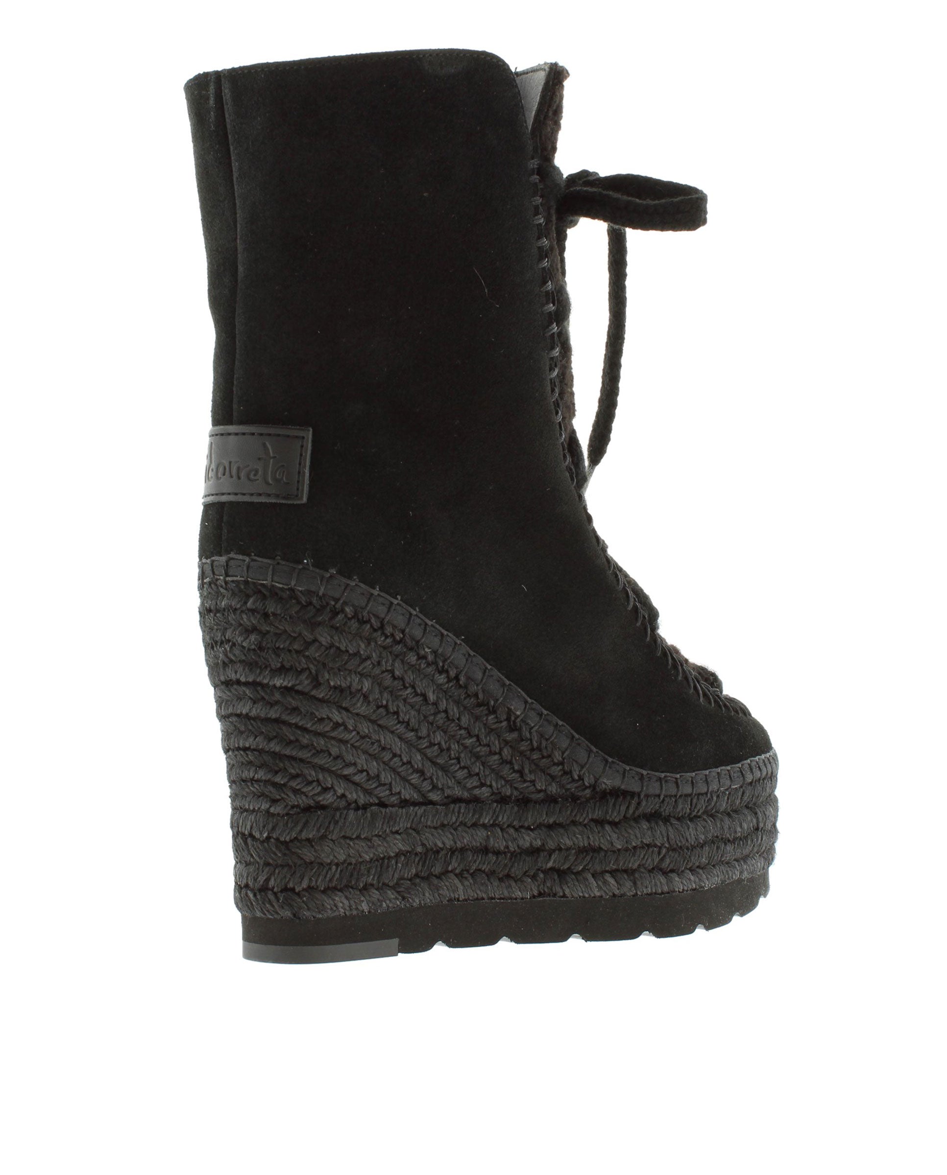 Black suede sheepskin boot Tilo 7