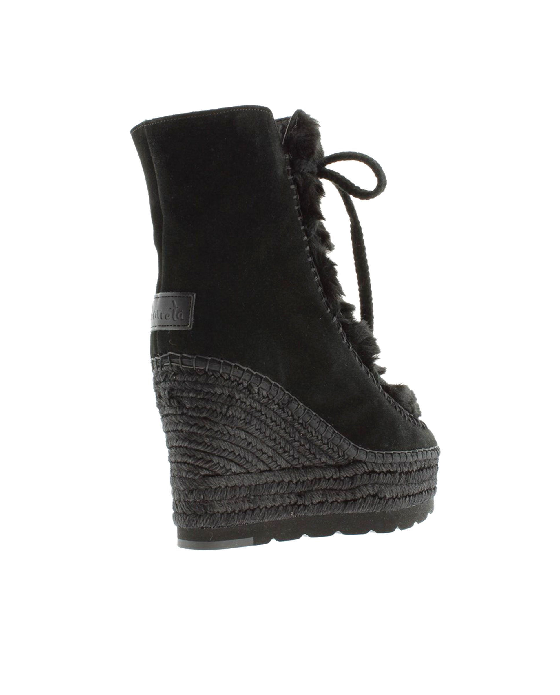 Tilo 7 black suede fur boot