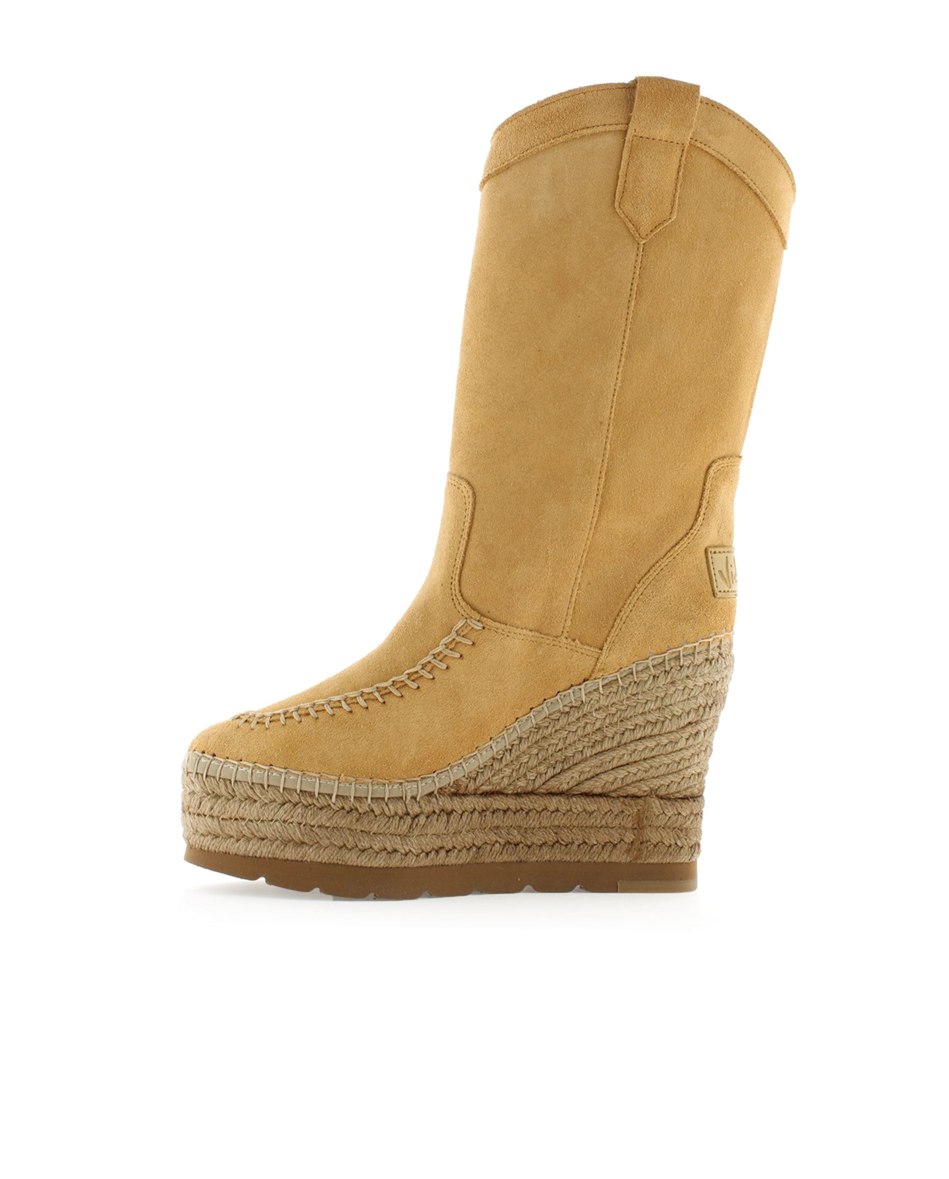 Bota Cowboy en serraje camel Tilo 7