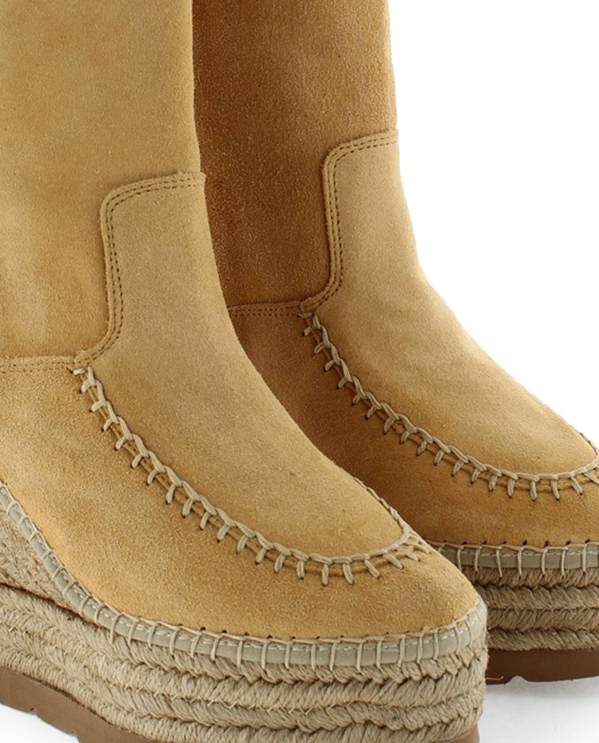 Bota Cowboy en serraje camel Tilo 7