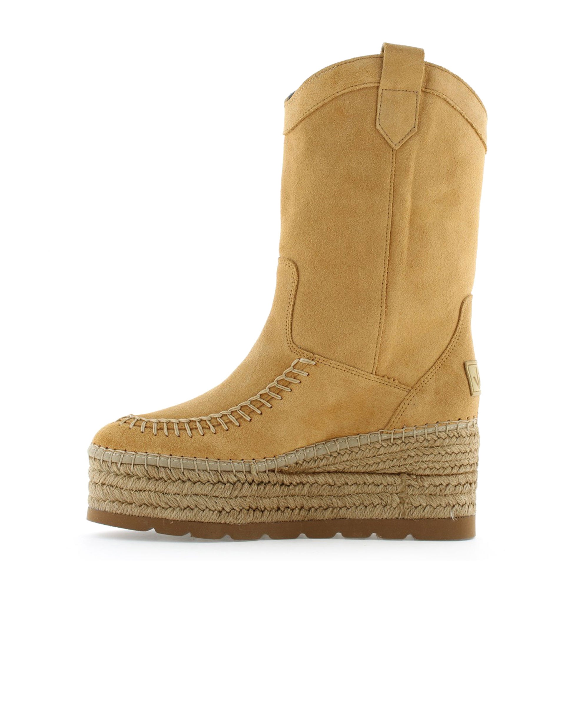 Bota Cowboy en serraje camel Creta